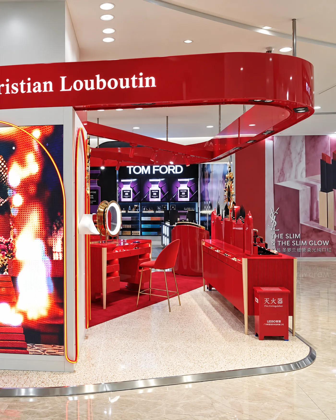 Réalisation LAJODE en terrazzo : Christian Louboutin, Shanghai