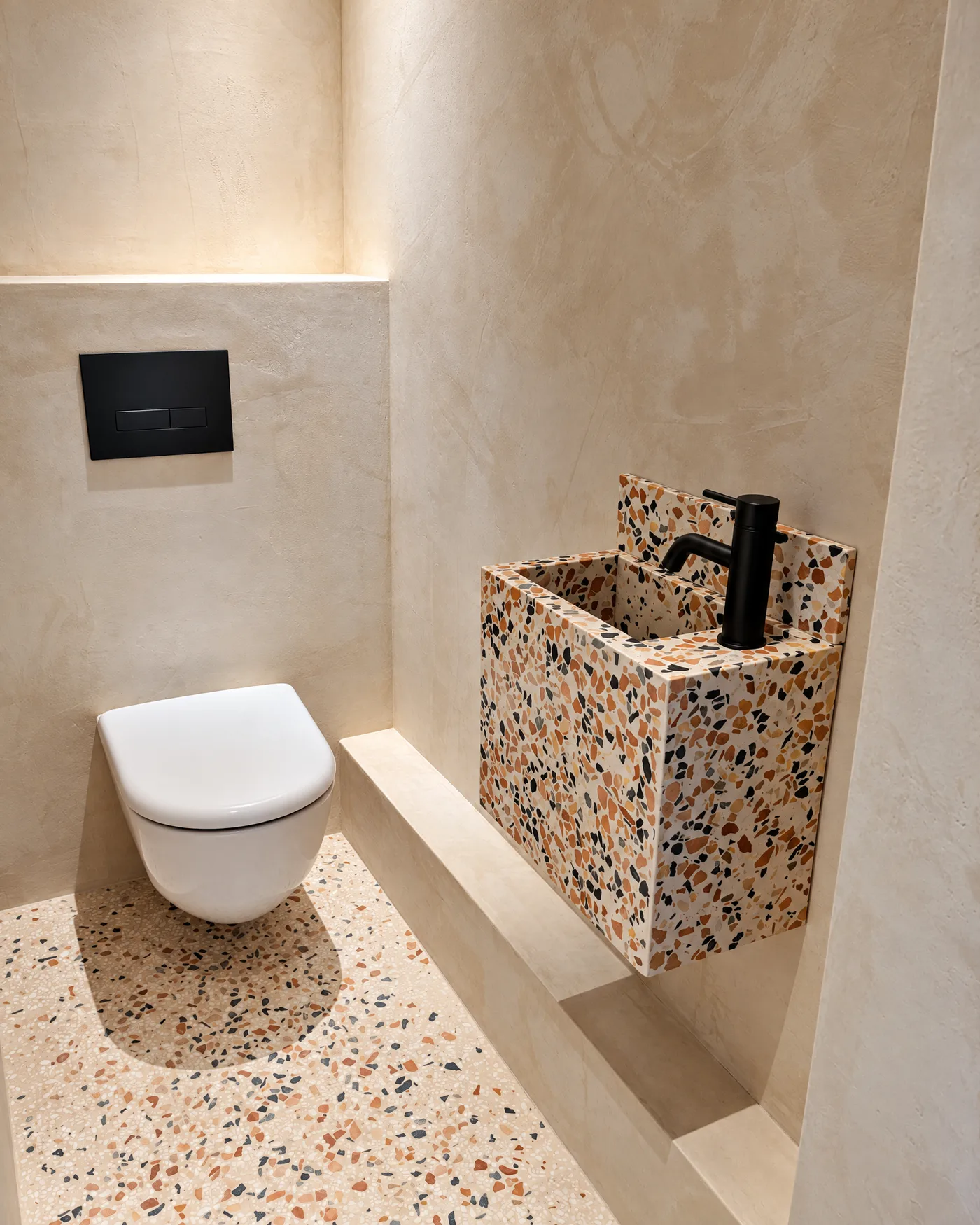 Réalisation LAJODE en terrazzo : Toilettes, Marseille